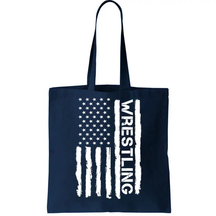 American Flag Wrestling Lovers Sport Fans Tote Bag