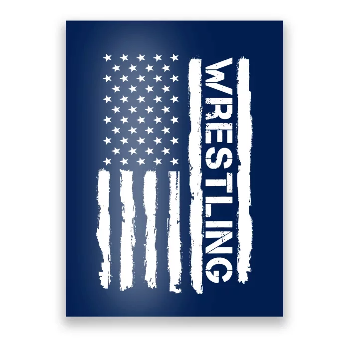 American Flag Wrestling Lovers Sport Fans Poster