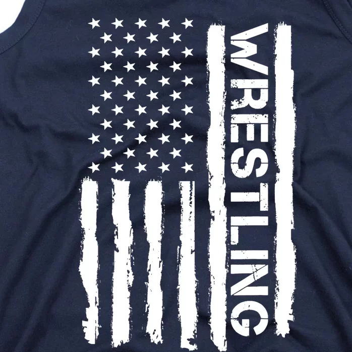 American Flag Wrestling Lovers Sport Fans Tank Top