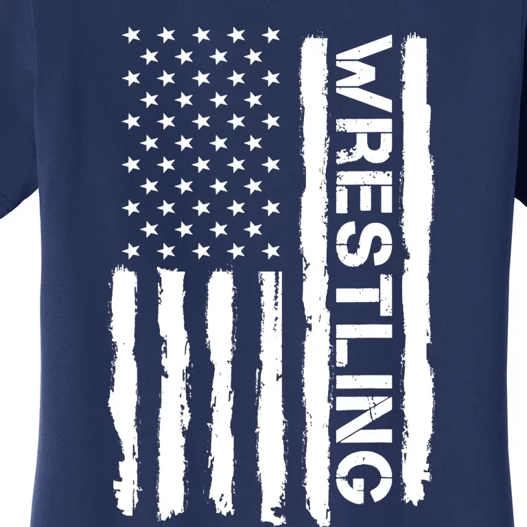 American Flag Wrestling Lovers Sport Fans Women's T-Shirt