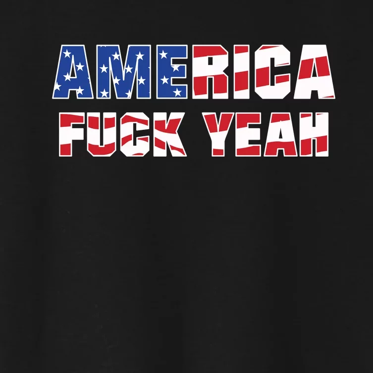 America Fuck Yeah Women's Crop Top Tee