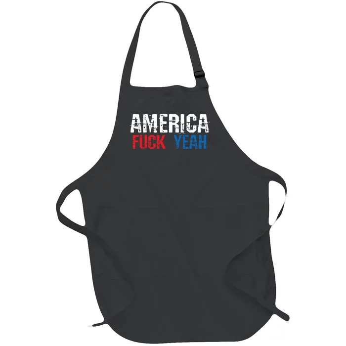 America Fuck Yeah Full-Length Apron With Pocket