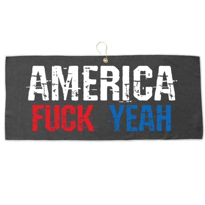 America Fuck Yeah Large Microfiber Waffle Golf Towel