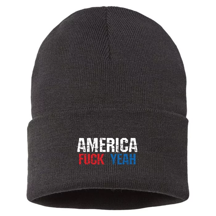 America Fuck Yeah Sustainable Knit Beanie