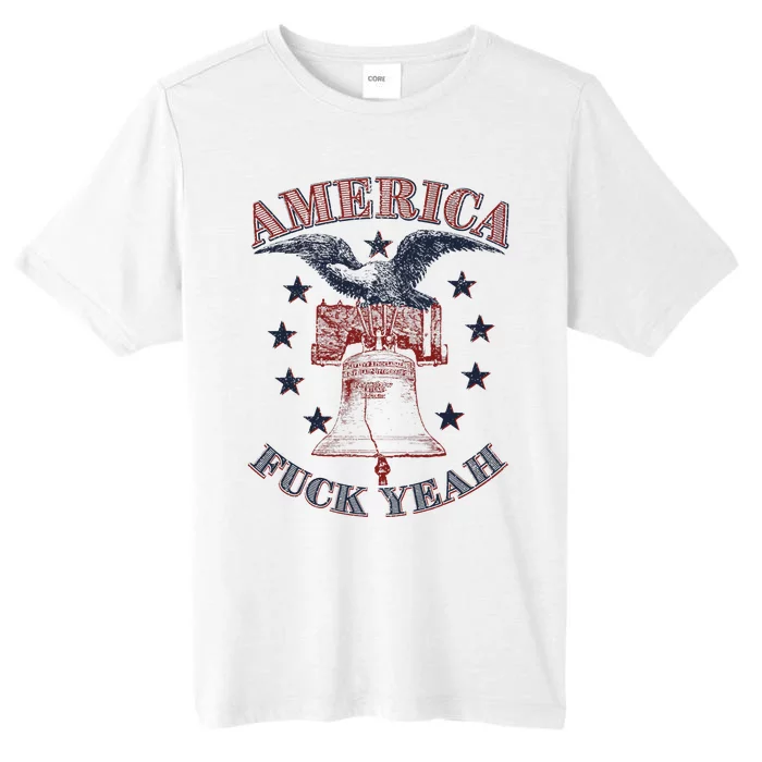 America Fuck Yeah Bald Eagle Liberty Bell 1776 4th of July ChromaSoft Performance T-Shirt