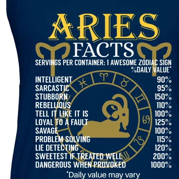 Aries Facts Zodiac Sign Ladies Essential Flowy Tank