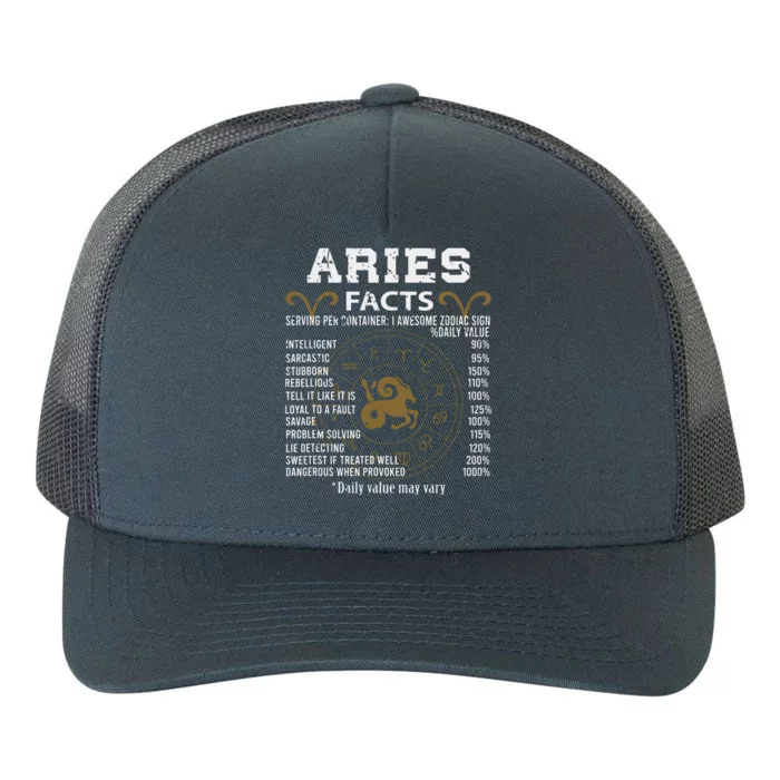 Aries Facts Zodiac Sign Yupoong Adult 5-Panel Trucker Hat