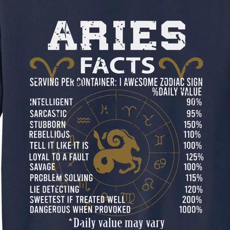 Aries Facts Zodiac Sign Sweatshirt