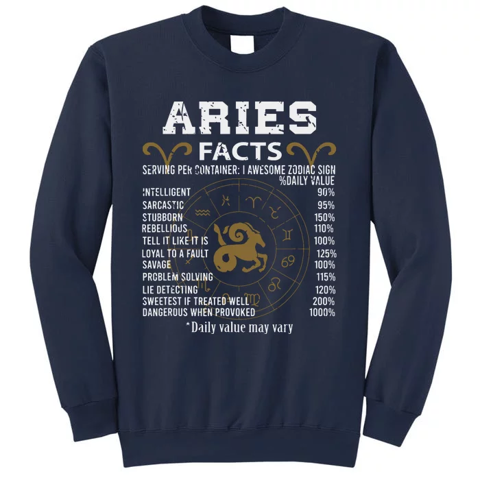 Aries Facts Zodiac Sign Sweatshirt