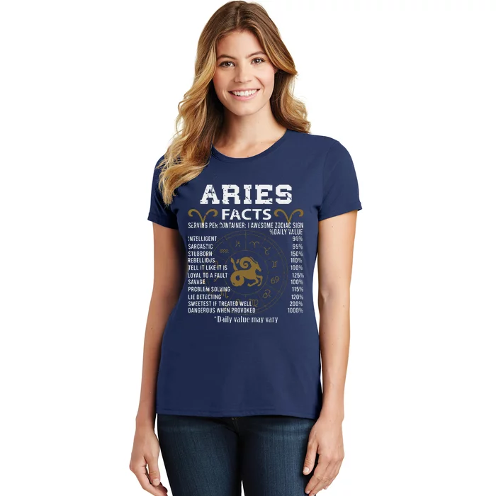 Aries Facts Zodiac Sign Women's T-Shirt