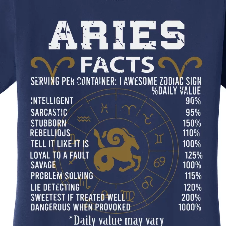 Aries Facts Zodiac Sign Women's T-Shirt