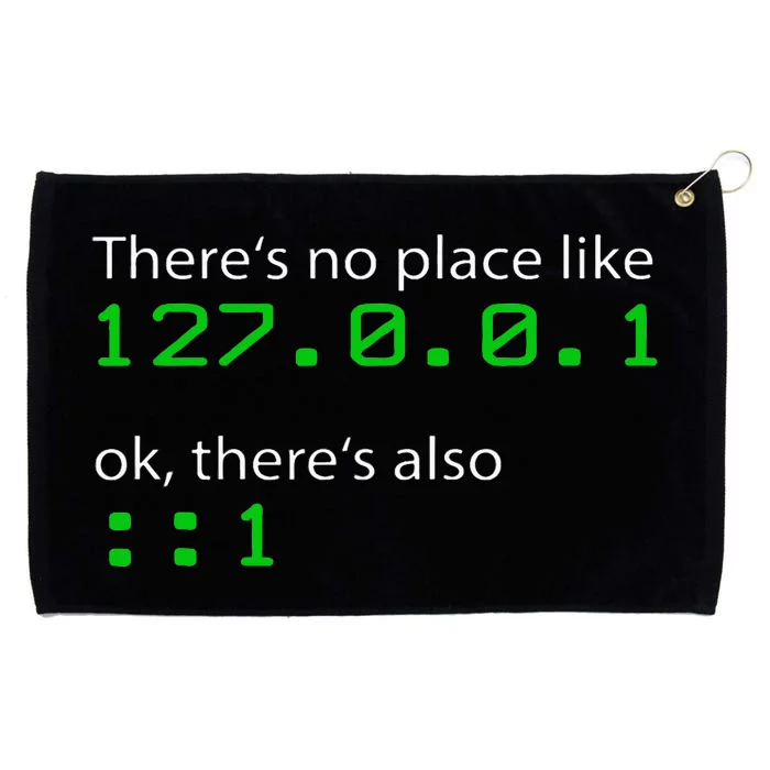 Admin Geek 127.0.0.1 1 There Is No Place Like Home Grommeted Golf Towel