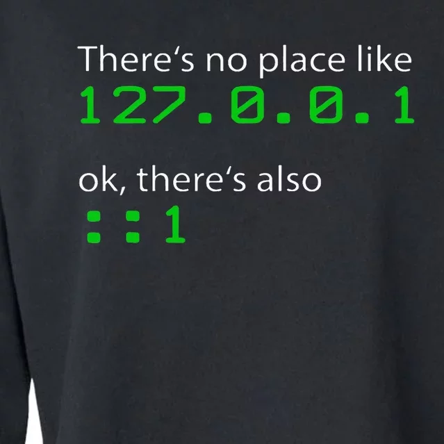 Admin Geek 127.0.0.1 1 There Is No Place Like Home Cropped Pullover Crew