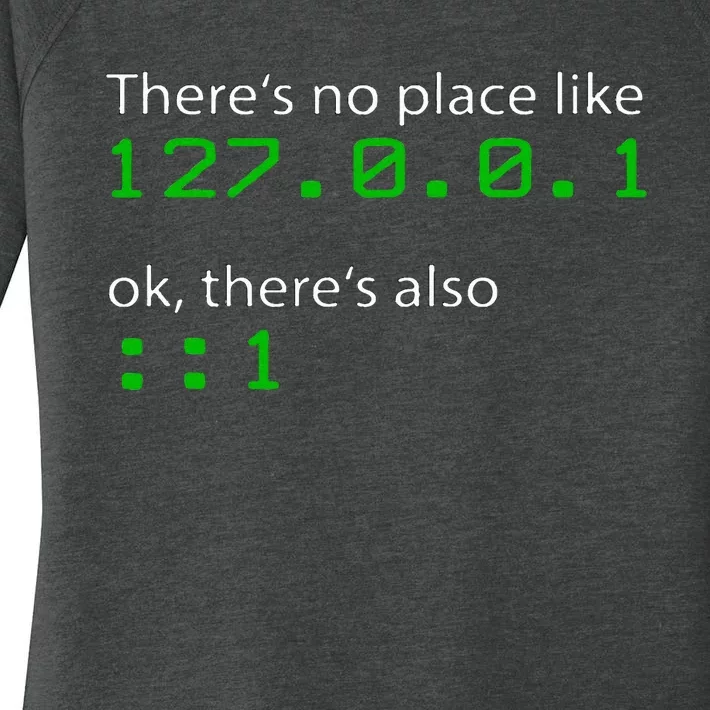 Admin Geek 127.0.0.1 1 There Is No Place Like Home Women's Perfect Tri Tunic Long Sleeve Shirt