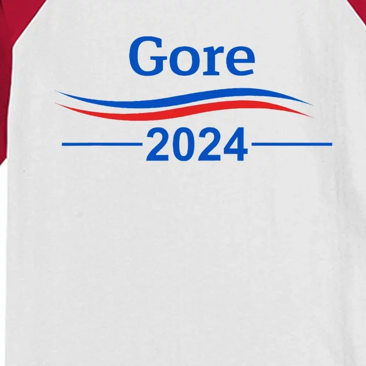 Al Gore 2024 Gore 2024 President Liberal Democrat Kids Colorblock Raglan Jersey