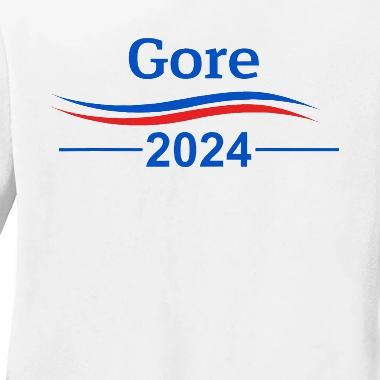 Al Gore 2024 Gore 2024 President Liberal Democrat Ladies Long Sleeve Shirt