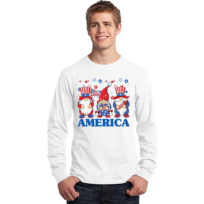 America Gnome 4th Of July Celebration Long Sleeve Shirt