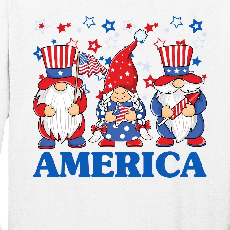 America Gnome 4th Of July Celebration Long Sleeve Shirt