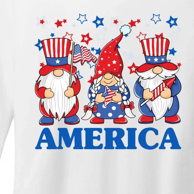 America Gnome 4th Of July Celebration Womens CVC Long Sleeve Shirt