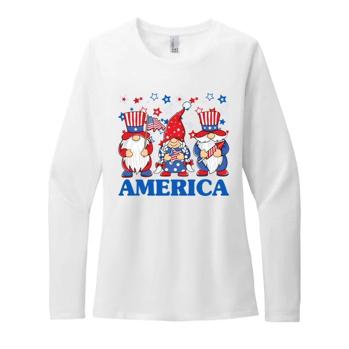 America Gnome 4th Of July Celebration Womens CVC Long Sleeve Shirt