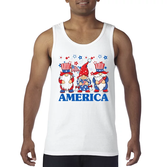 America Gnome 4th Of July Celebration Tank Top