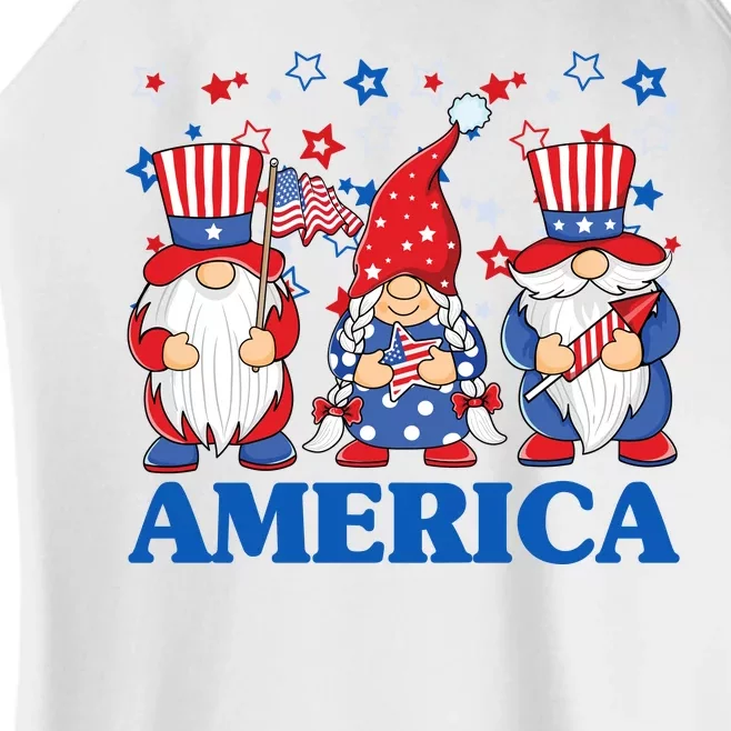 America Gnome 4th Of July Celebration Women’s Perfect Tri Rocker Tank