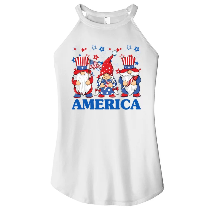 America Gnome 4th Of July Celebration Women’s Perfect Tri Rocker Tank