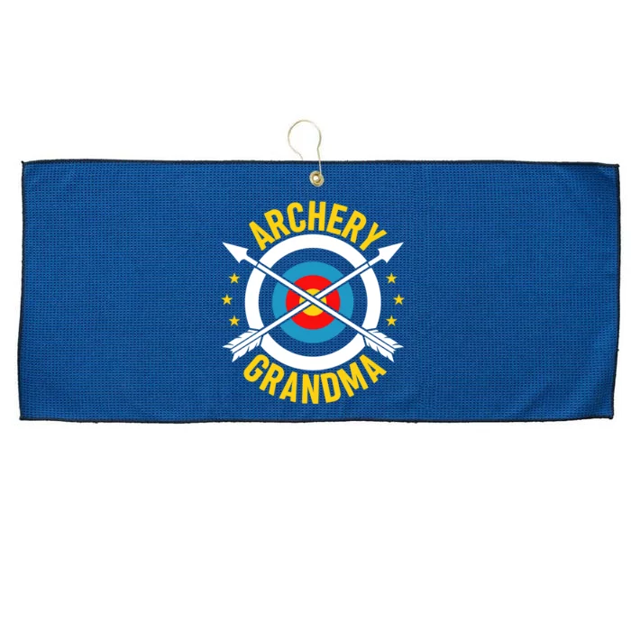 Archery Grandma Archer Bow Shooting Mothers Day Gift Large Microfiber Waffle Golf Towel