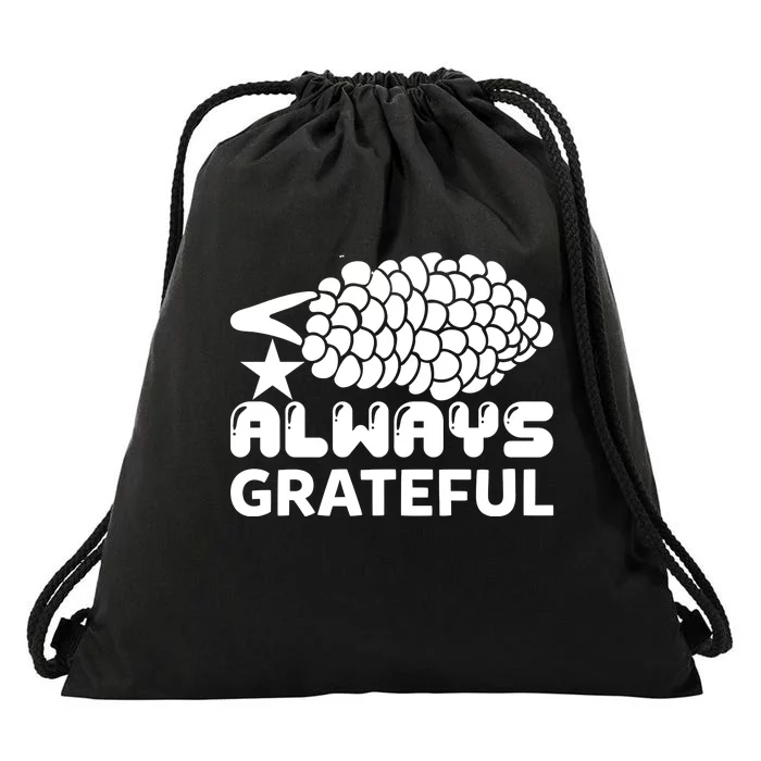 Always Grateful Drawstring Bag