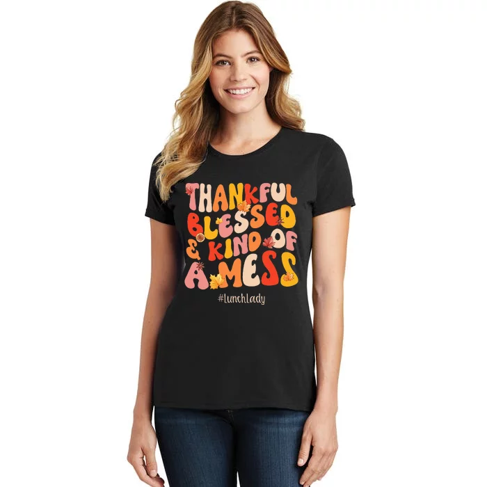 Autumn Gratitude Appreciating Lunch Lady's Fall Vibes Women's T-Shirt