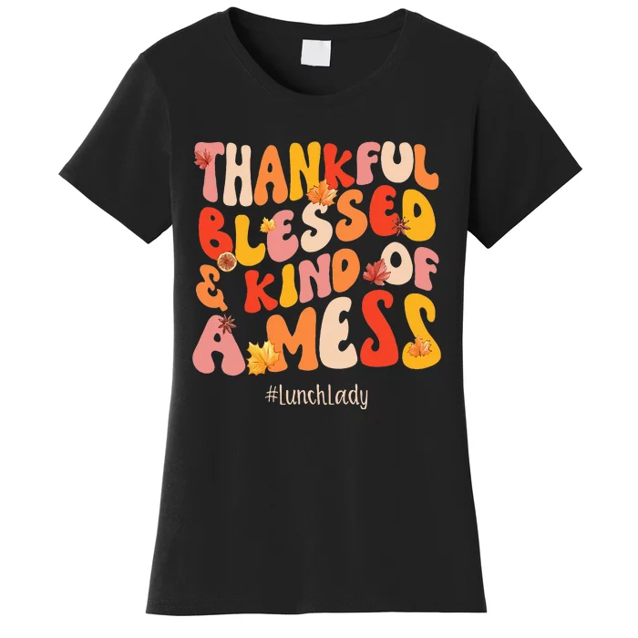 Autumn Gratitude Appreciating Lunch Lady's Fall Vibes Women's T-Shirt