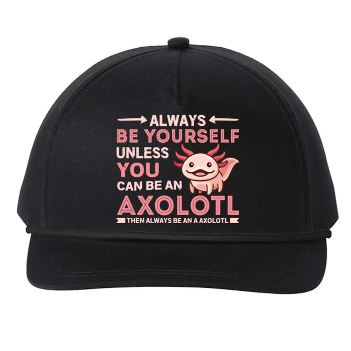 Axolotl Gift Snapback Five-Panel Rope Hat