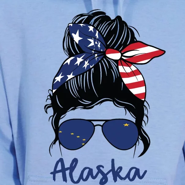 Alaska Girl Alaska State Flag Girlfriend Unisex Surf Hoodie