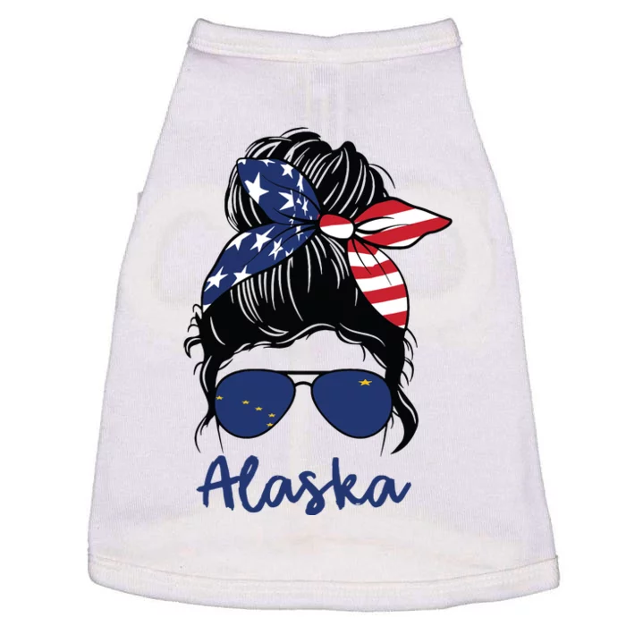 Alaska Girl Alaska State Flag Girlfriend Doggie Tank