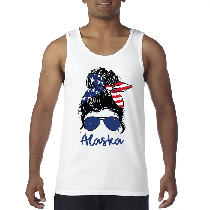 Alaska Girl Alaska State Flag Girlfriend Tank Top