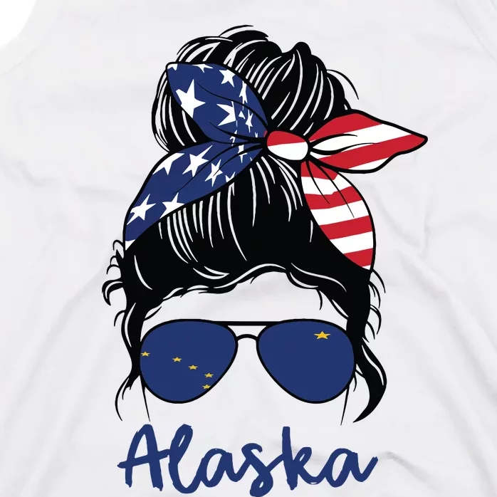 Alaska Girl Alaska State Flag Girlfriend Tank Top