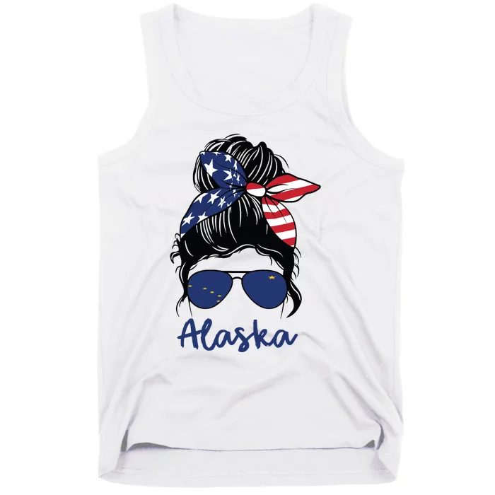 Alaska Girl Alaska State Flag Girlfriend Tank Top