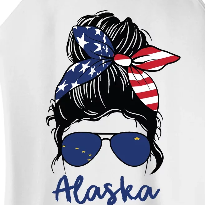 Alaska Girl Alaska State Flag Girlfriend Women’s Perfect Tri Rocker Tank