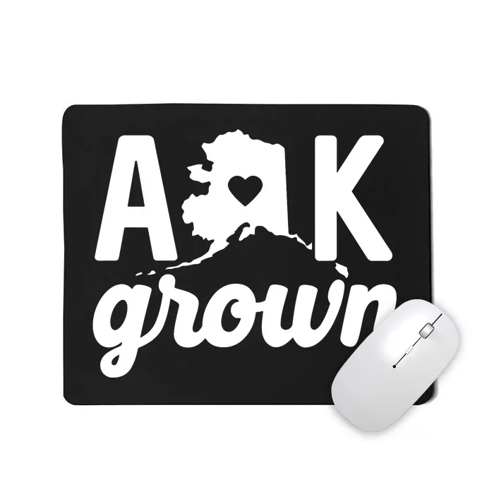 Alaska Grown Ak Home State Heart Script Mousepad