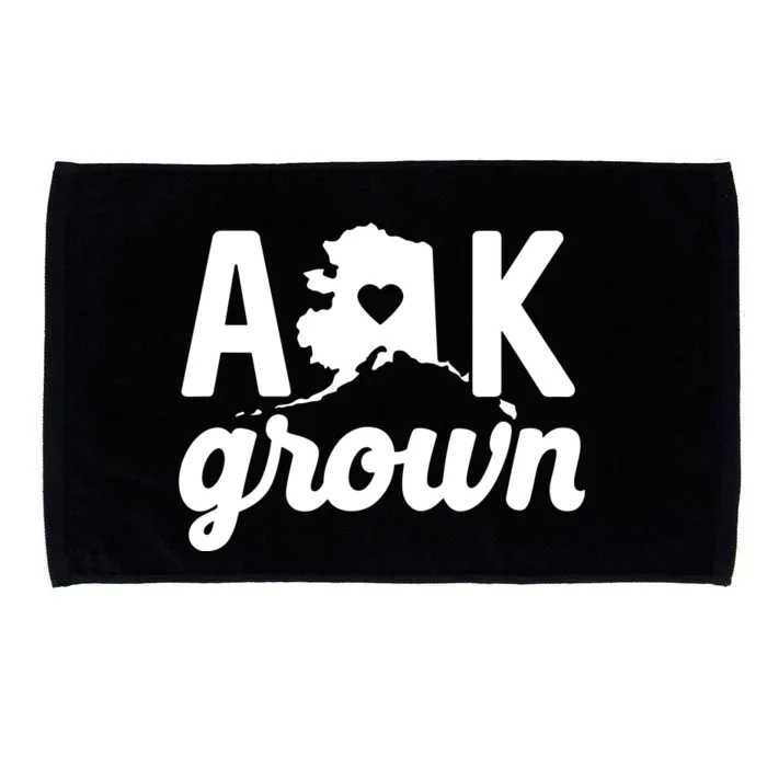 Alaska Grown Ak Home State Heart Script Microfiber Hand Towel