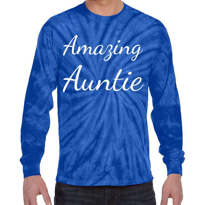 Auntie Gift Amazing Auntie Gift Tie-Dye Long Sleeve Shirt