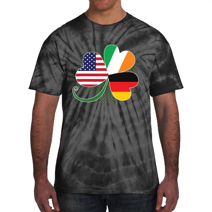 American German And Irish Roots DNA Tie-Dye T-Shirt