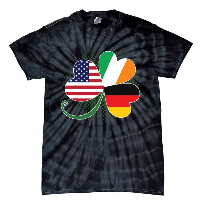 American German And Irish Roots DNA Tie-Dye T-Shirt