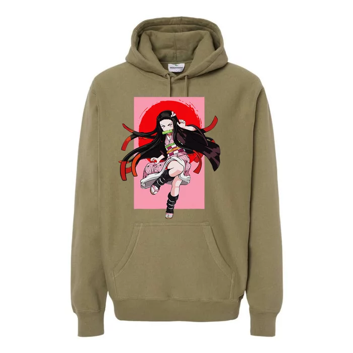 Anime Girl Aesthetic Japanese Waifu Otaku Weeb Art Japan Premium Hoodie