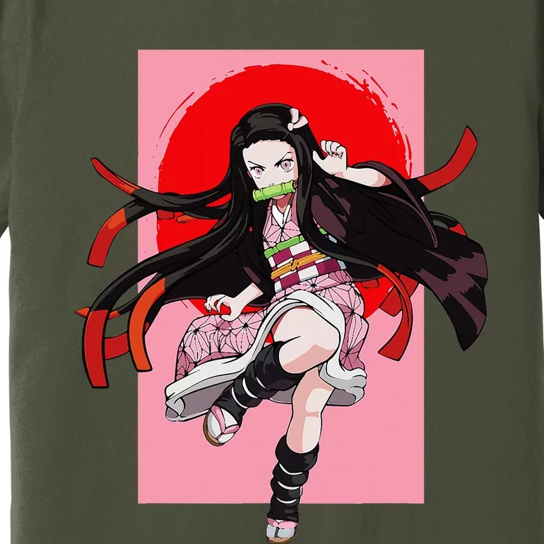 Anime Girl Aesthetic Japanese Waifu Otaku Weeb Art Japan Premium T-Shirt