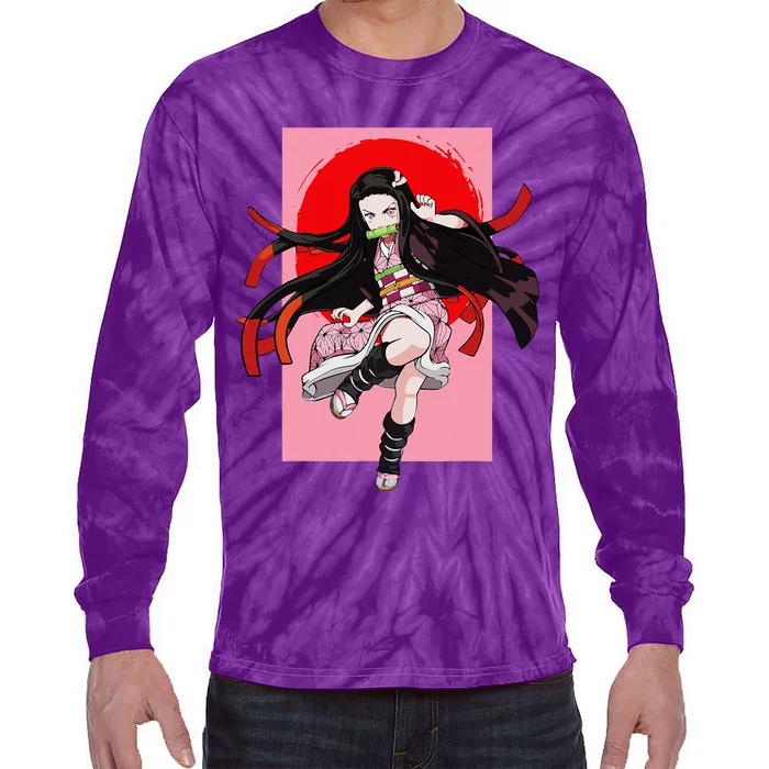 Anime Girl Aesthetic Japanese Waifu Otaku Weeb Art Japan Tie-Dye Long Sleeve Shirt