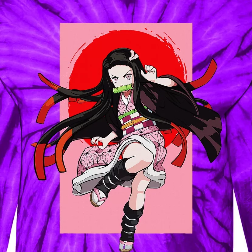 Anime Girl Aesthetic Japanese Waifu Otaku Weeb Art Japan Tie-Dye Long Sleeve Shirt