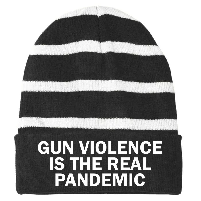 Anti Gun Awareness Day Wear Orange Enough End Gun Violence Striped Beanie with Solid Band