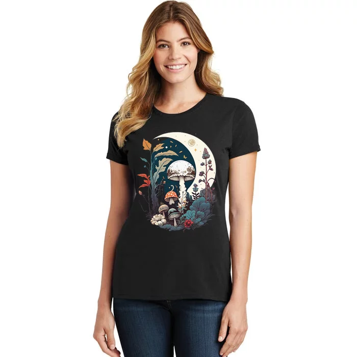 Aesthetic Goblincore And Dark Cottagecore Mushroom Women's T-Shirt