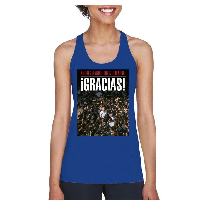 Amlo Gracias Andres Manuel Lopez Obrador Women's Racerback Tank